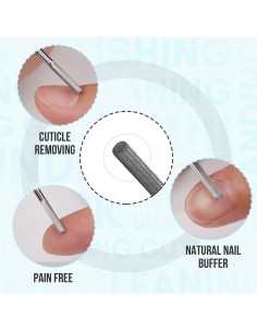 Broca de Uñas Makartt 3XF para Cutículas 2,38 cm Fina 2