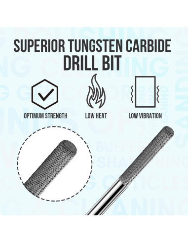 Broca de Uñas Makartt 3XF para Cutículas 2,38 cm Fina