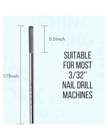 Broca de Uñas Makartt 3XF para Cutículas 2,38 cm Fina