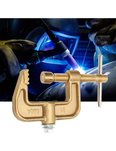 Pinza de Tierra Tyenaza 500A de Latón para Soldadura