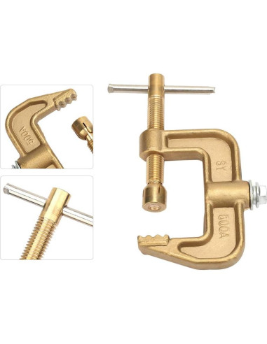 Pinza de Tierra Tyenaza 500A de Latón para Soldadura