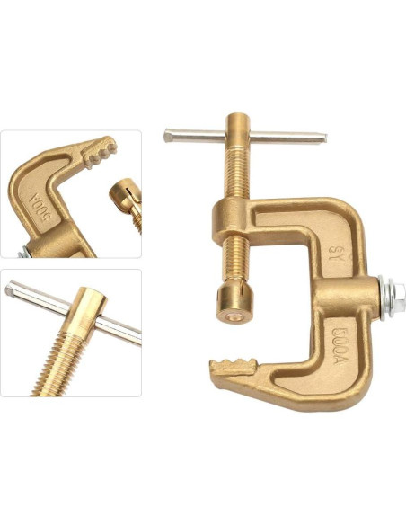 Pinza de Tierra Tyenaza 500A de Latón para Soldadura