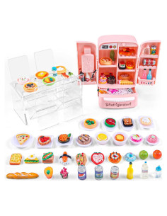 Mini Refrigerador Casa de Muñecas WEHOO con Comida y Muebles