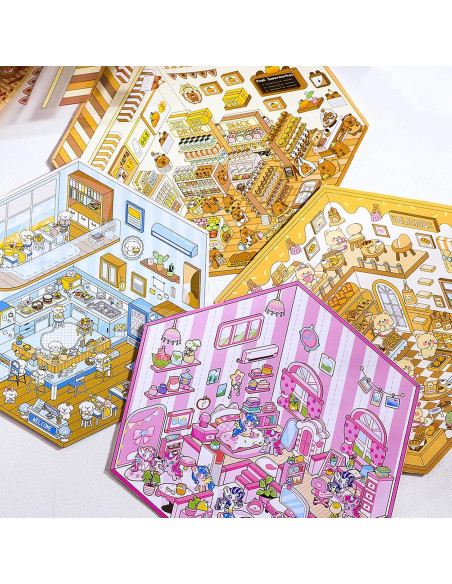 8 Juegos de Pegatinas 3D Cyhdddr para Crear Escenas