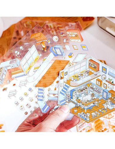 8 Juegos de Pegatinas 3D Cyhdddr para Crear Escenas