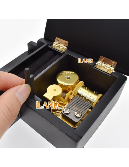 iLAND Caja de Música Miniatura Piano y Violín 1/12 Romántica