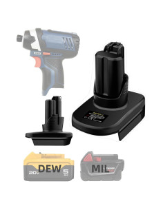 Adaptador de Batería Inalámbrica Bosch 12V Compatible Milwaukee 18V