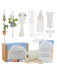Kit de Macramé CULETCRAFT 153 piezas con libro y accesorios