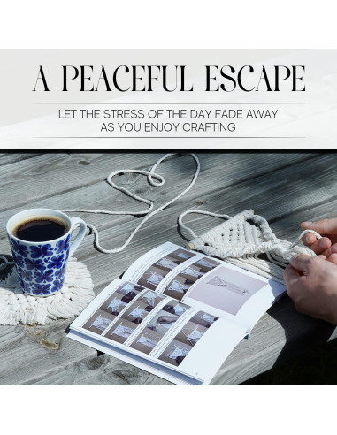 Kit de Macramé CULETCRAFT 153 piezas con libro y accesorios