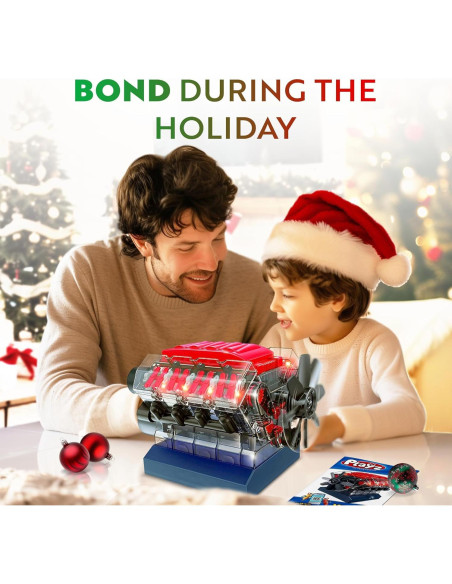 Kit Motor Mini V8 Playz - 270 Piezas STEM para 12 Años