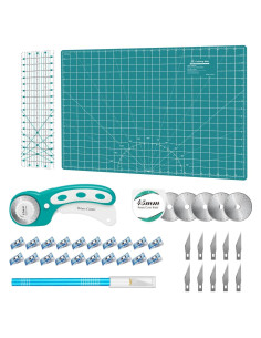 Juego de Cortadores Rotativos - Acolchado A2, 1,72 kg, Turquesa