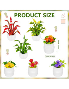 Skylety 14 Piezas Plantas Miniatura para Casa de Muñecas 2