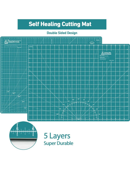 Juego de Cortadores Rotativos - Acolchado A2, 1,72 kg, Turquesa