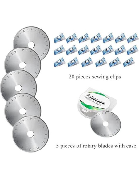 Juego de Cortadores Rotativos - Acolchado A2, 1,72 kg, Turquesa