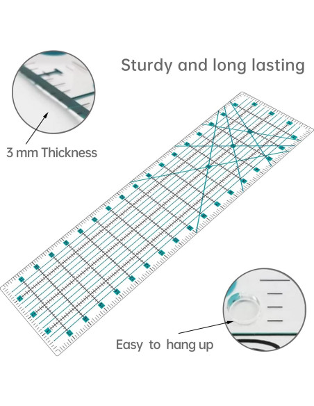 Juego de Cortadores Rotativos - Acolchado A2, 1,72 kg, Turquesa