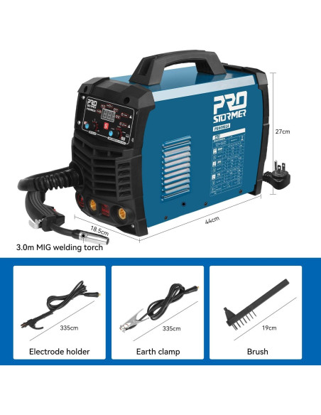 Soldadora Prostormer 3 en 1 MIG/TIG/MMA Pantalla Digital