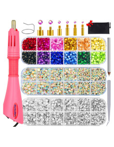 Kit Aplicador Rhinestones Worthofbest Hotfix 5000 Pcs
