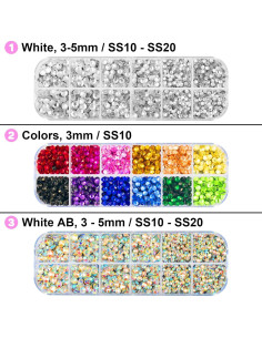 Kit Aplicador Rhinestones Worthofbest Hotfix 5000 Pcs 2