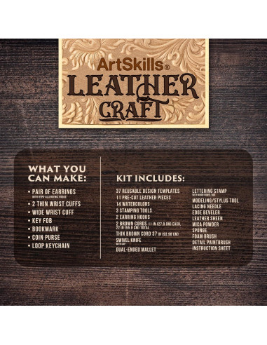 Kit de Manualidades en Cuero ArtSkills 80 Piezas