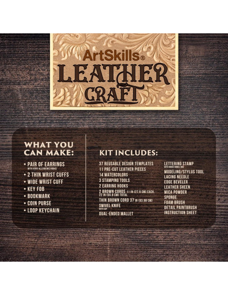 Kit de Manualidades en Cuero ArtSkills 80 Piezas