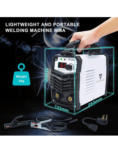 Soldadora Inverter MMA S STAHLWERK WT2040 165A Digital