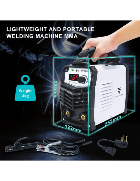 Soldadora Inverter MMA S STAHLWERK WT2040 165A Digital