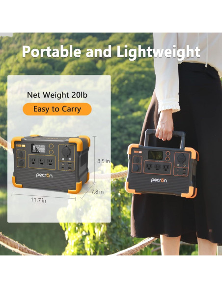 Estación de Energía Portátil Pecron E600LFP 614Wh 1200W