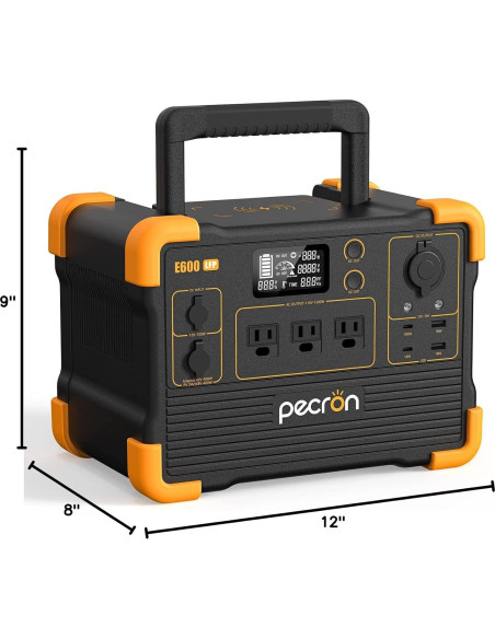 Estación de Energía Portátil Pecron E600LFP 614Wh 1200W