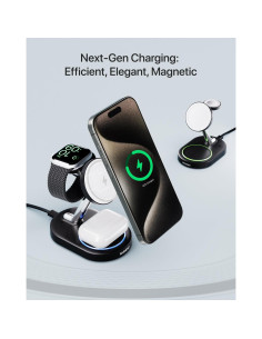 Estación de Carga 3 en 1 Nubeno para iPhone 16, Apple Watch y AirPods 2