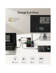 Baseus Nomos Estación Carga 8-en-1 67W Qi2 para iPhone 16/15 2