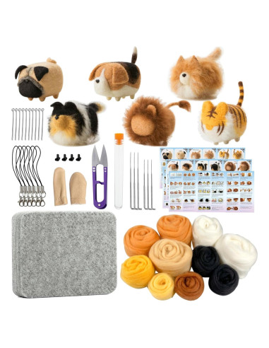 Kit de Fieltro ZygoFelts 6pcs Animales para Manualidades