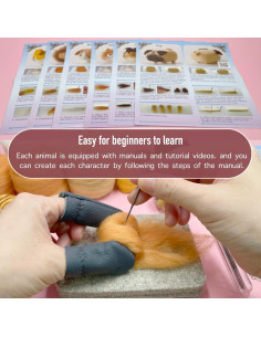 Kit de Fieltro ZygoFelts 6pcs Animales para Manualidades 2