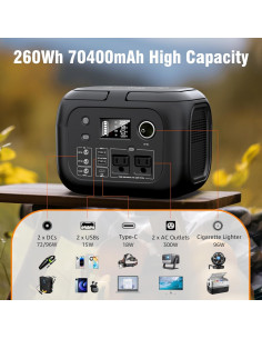 Generador Solar SinKeu G300 300W con Panel 40W Portátil 2