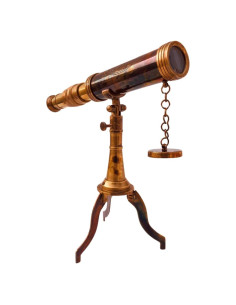 Telescopio Decorativo ALADEAN Vintage 22,86 cm con Soporte