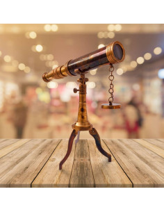 Telescopio Decorativo ALADEAN Vintage 22,86 cm con Soporte 2