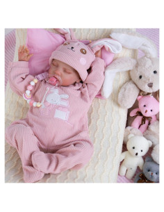 Muñeca Aori Reborn Bebé Realista 46 cm con Set de Regalo