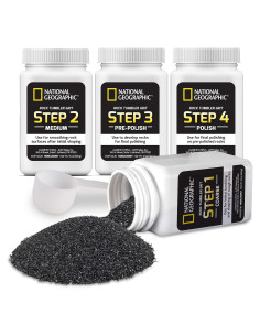 Kit de Recarga de Grava para Pulidor de Rocas National Geographic - 4 Etapas