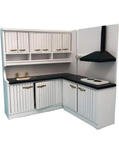 Mueble de Cocina Miniatura SXFSE 1:12 Madera Decoración 2