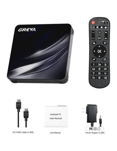 GREVA Android TV Box 11.0 4K 2GB RAM 16GB ROM WiFi Dual