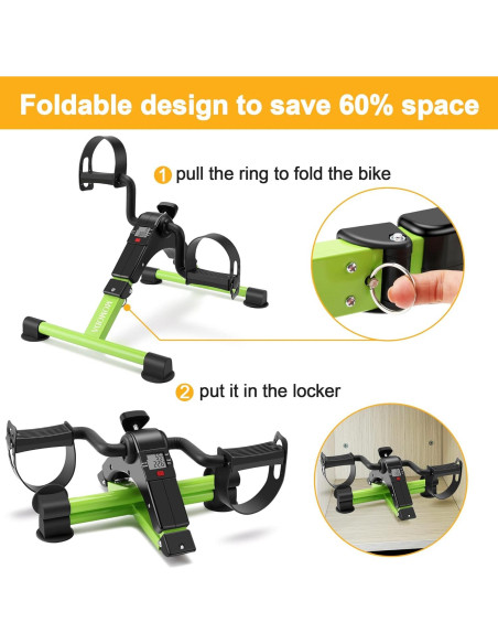 Mini Bicicleta de Ejercicio MOMODA Plegable con Monitor LCD