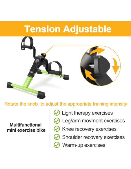 Mini Bicicleta de Ejercicio MOMODA Plegable con Monitor LCD