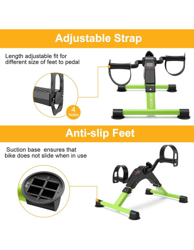 Mini Bicicleta de Ejercicio MOMODA Plegable con Monitor LCD