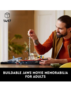 LEGO Ideas Jaws 21350 - Diorama Tiburón con Barco Orca 2