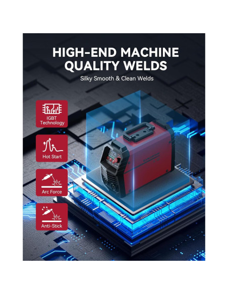 Soldador ARCCAPTAIN 160A Portátil Inversor IGBT LED