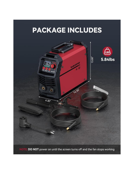 Soldador ARCCAPTAIN 160A Portátil Inversor IGBT LED