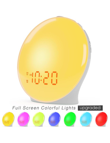 Despertador Luz de Amanecer JALL K8 con Radio FM y Snooze