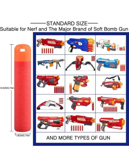 Paquete de 120 Dardos de Recarga Little Valentine N-Strike Mega