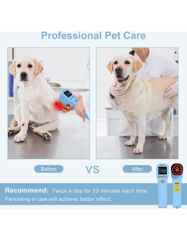 Terapia con Láser Frío Kdvioo para Mascotas 808nm 650nm