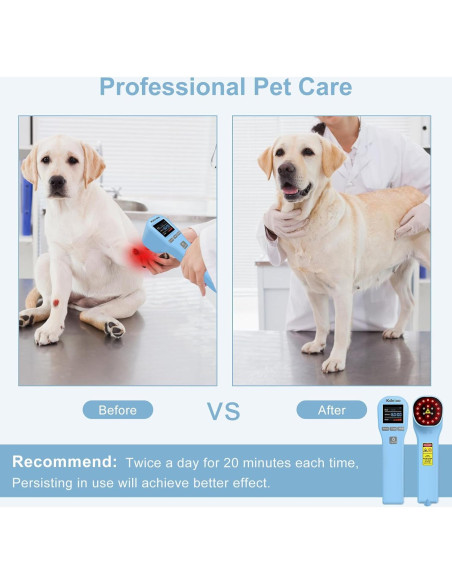 Terapia con Láser Frío Kdvioo para Mascotas 808nm 650nm