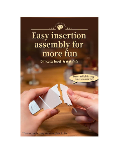 Kit Casa Miniatura RoWood NO.17 Café DIY con LED